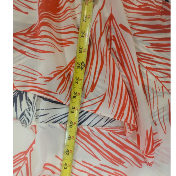 Vince Camuto White Palm Print High-Low Midi Dress Size 8 • Resort Beach Wedding - Picture 8 of 13